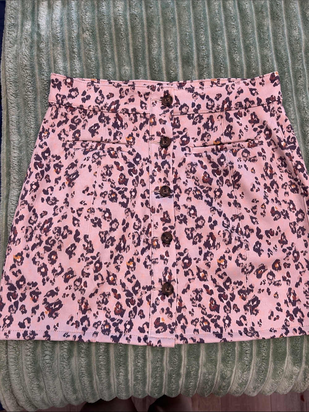 Maurices Leopard Button-Front Mini Skirt 14